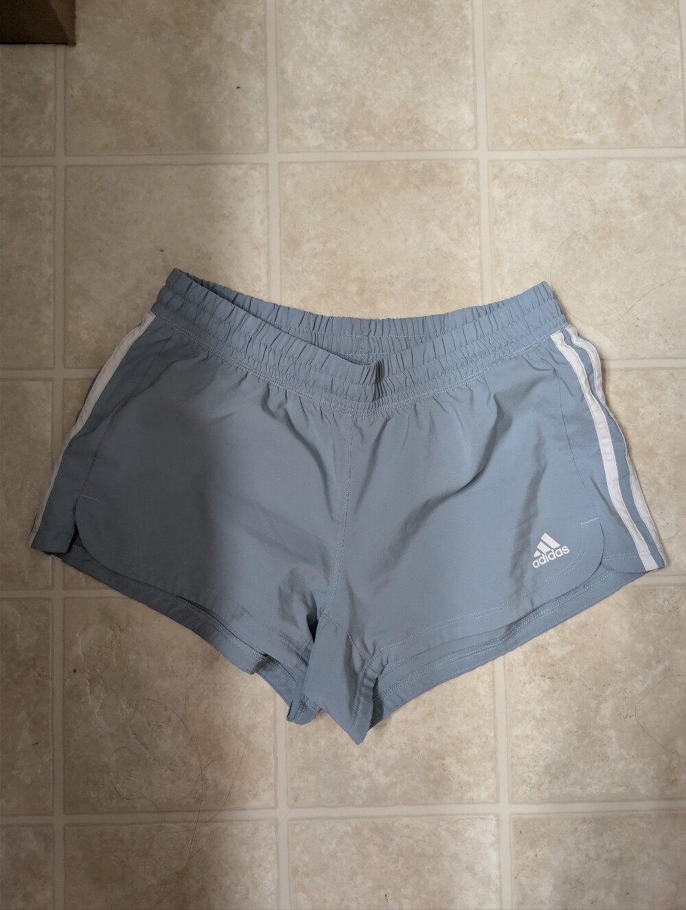 adidas Women's Pale Blue Athletic Running Shorts